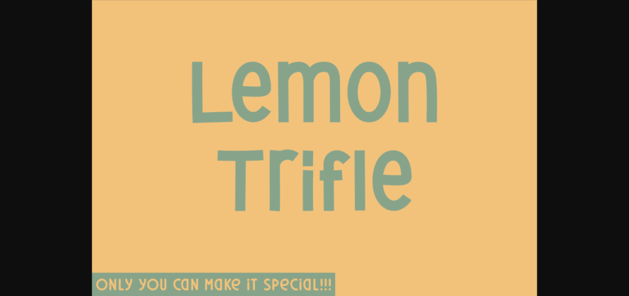 Lemon Trifle Font Poster 3