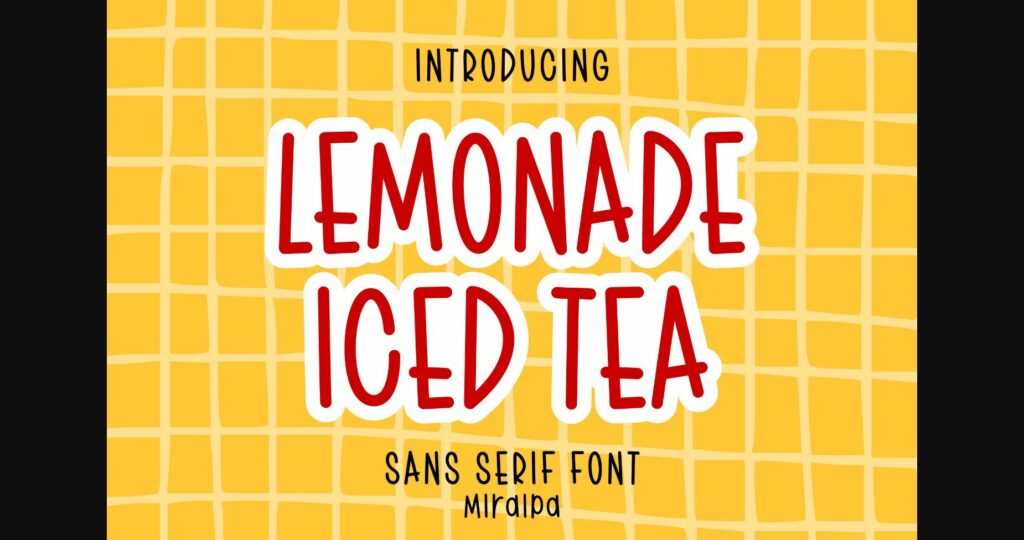 Lemonade Iced Tea Font Poster 3