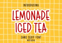 Lemonade Iced Tea Font Poster 1