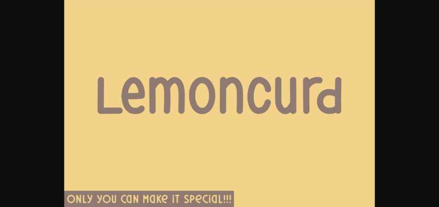 Lemoncurd Font Poster 3