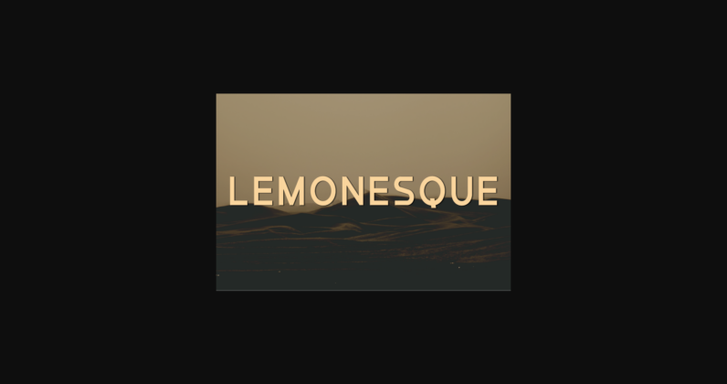 Lemonesque Font Poster 3
