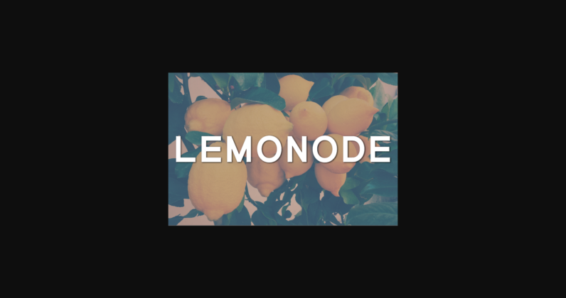 Lemonode Font Poster 3