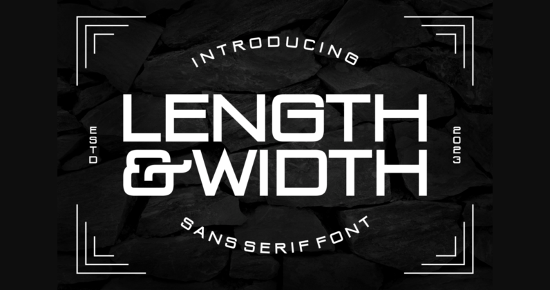 Length and Width Font Poster 3