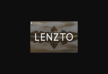 Lenzto Font Poster 1