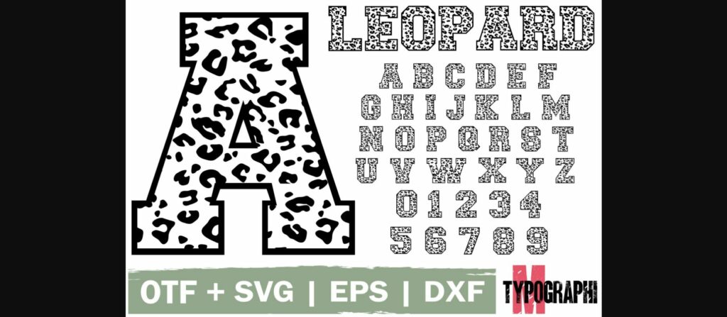 Leopard Font Poster 3