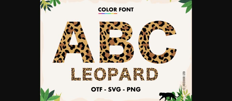 Leopard Font Poster 3