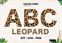 Leopard Font Poster 1