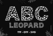 Leopard Font Poster 1