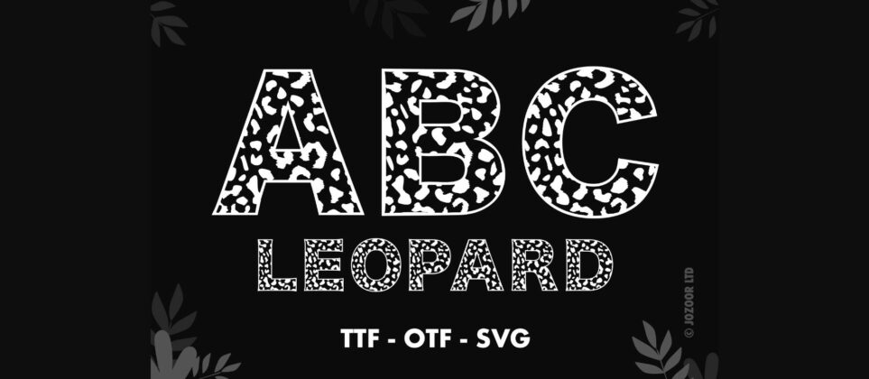 Leopard Font Poster 1