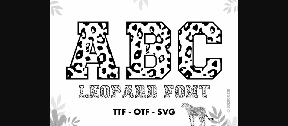 Leopard Font Poster 3