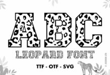 Leopard Font Poster 1