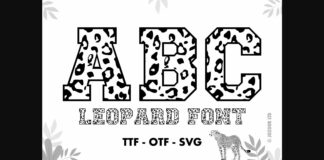 Leopard Font Poster 1