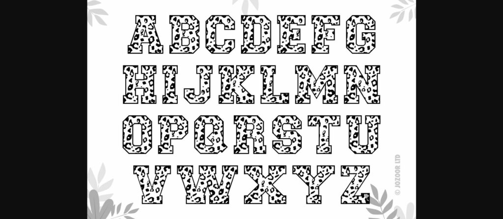 Leopard Font Poster 5