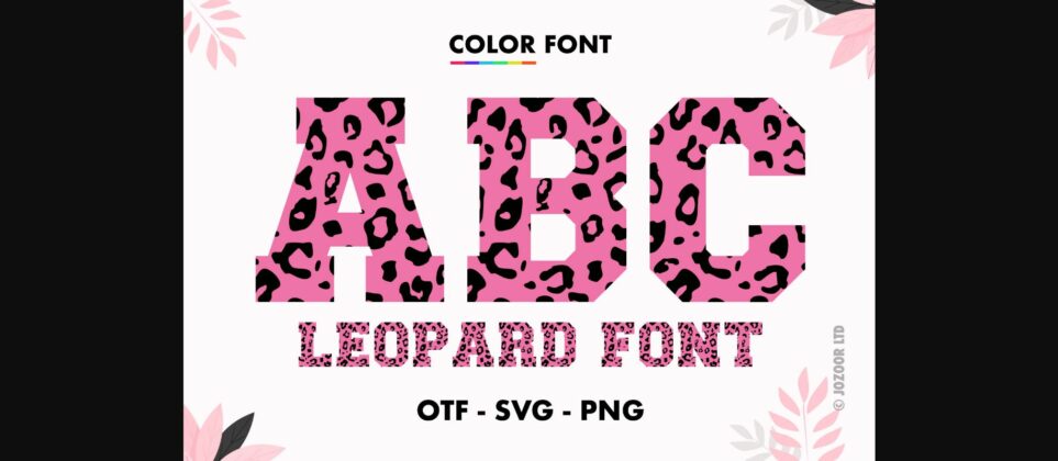 Leopard Font Poster 3