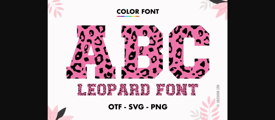 Leopard Font Poster 1