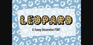 Leopard Font Poster 1