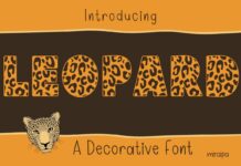 Leopard Font Poster 1