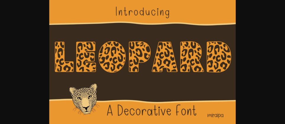 Leopard Font Poster 1