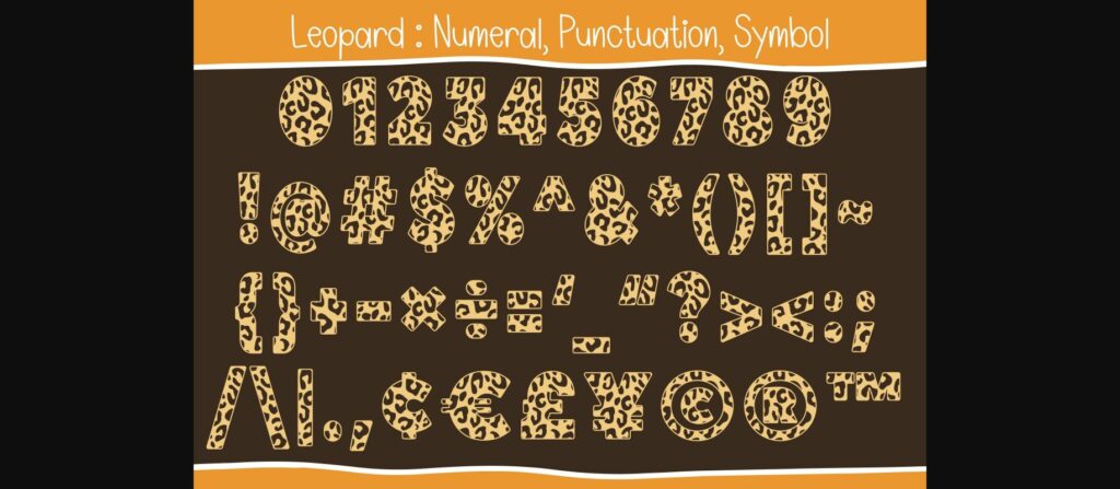 Leopard Font Poster 7