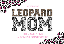 Leopard Mom Font Poster 1