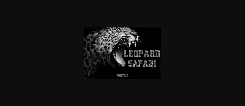 Leopard Safari Font Poster 10
