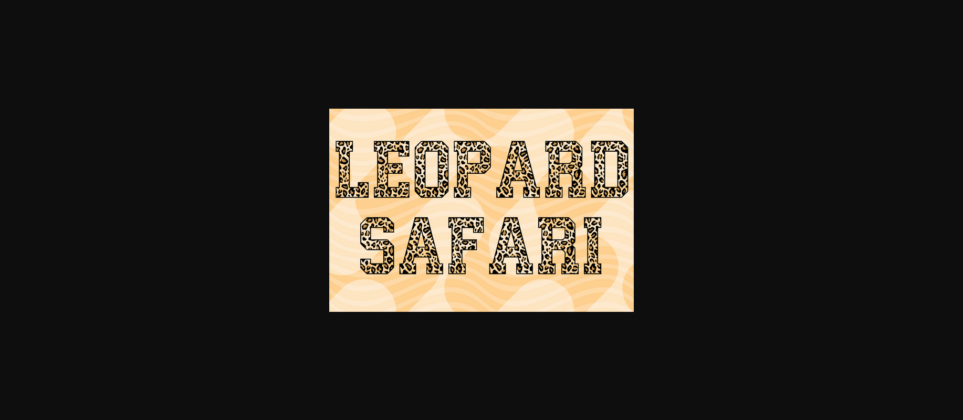 Leopard Safari Font Poster 3
