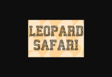 Leopard Safari Font Poster 1