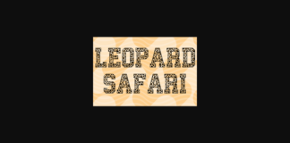 Leopard Safari Font Poster 1