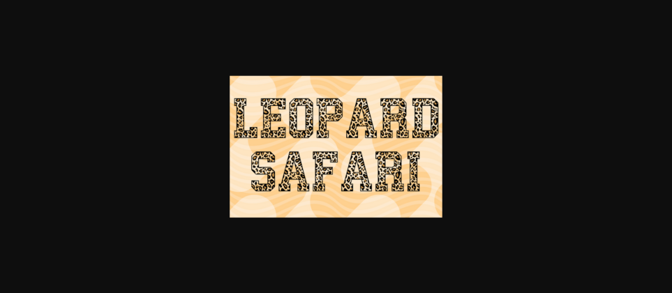 Leopard Safari Font Poster 1