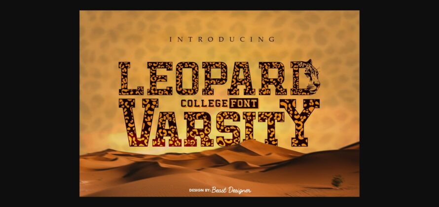 Leopard Varsity Font Poster 3