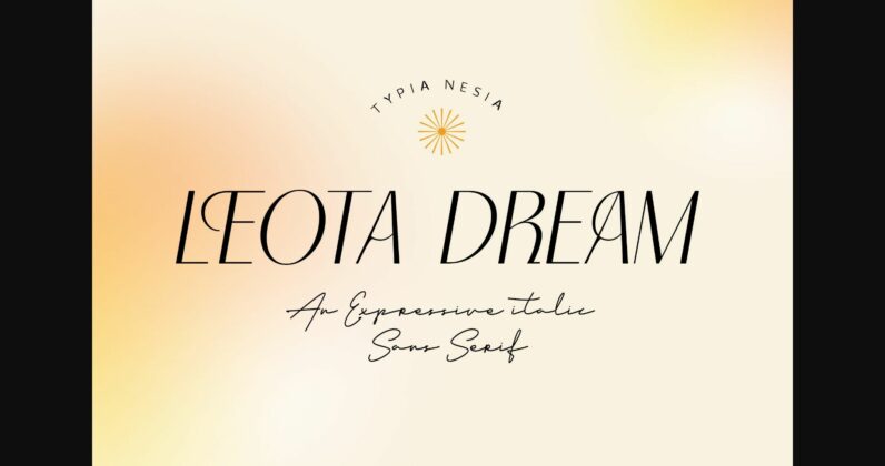 Leota Dream Font Poster 1