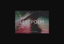 Lestpoem Font Lestpoem Font Poster 1