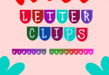 Letter Clips Font Poster 1