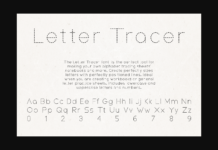 Letter Tracer Font Poster 1