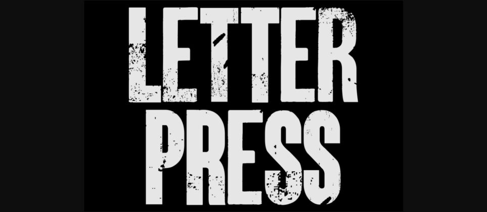 Letterpress Font Poster 3