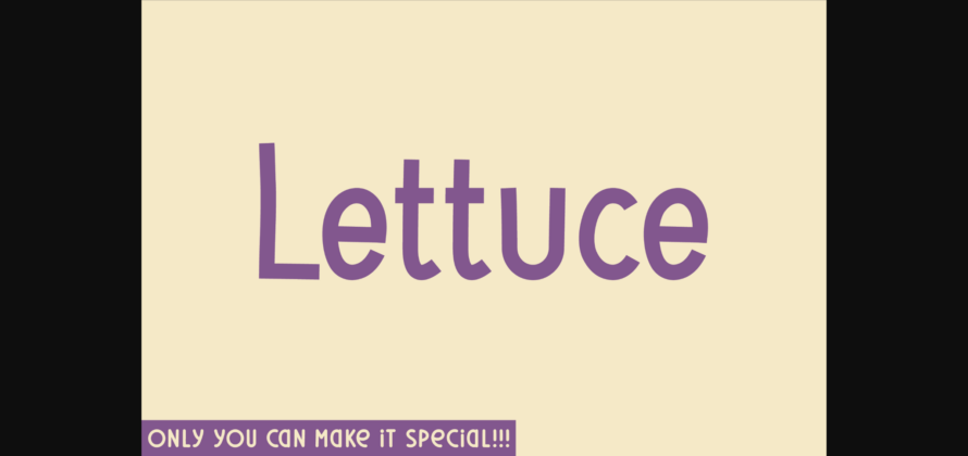 Lettuce Font Poster 3