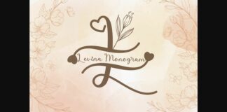 Levina Monogram Font Font Poster 1