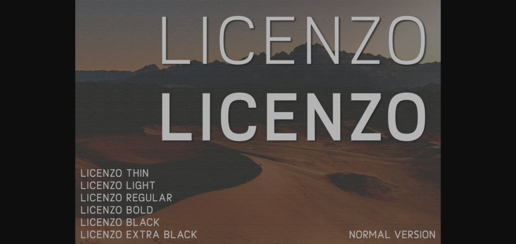 Licenzo Font Poster 1