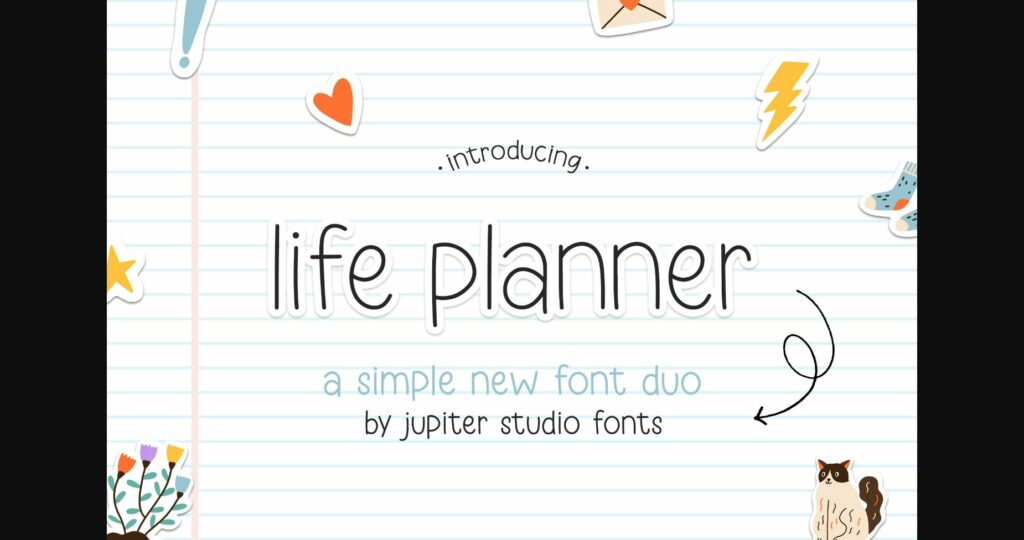 Life Planner Duo Font Poster 1