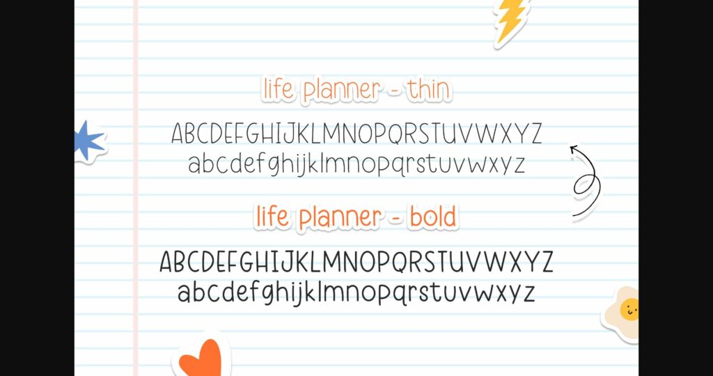 Life Planner Duo Font Poster 8