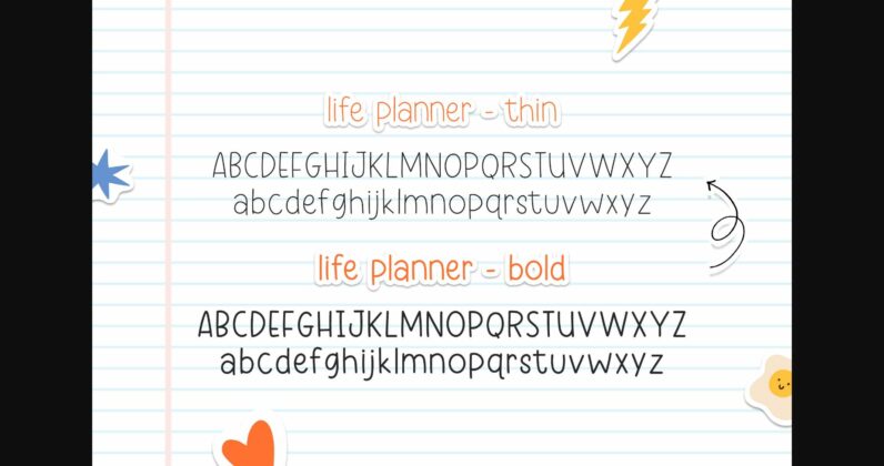 Life Planner Duo Font Poster 8
