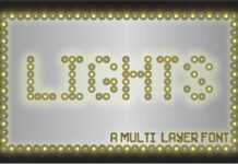 Lights Font Poster 1