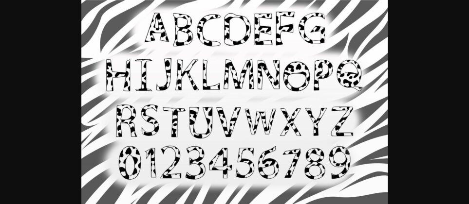 Like Zebra Font Poster 4