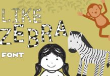 Like Zebra Font Poster 1