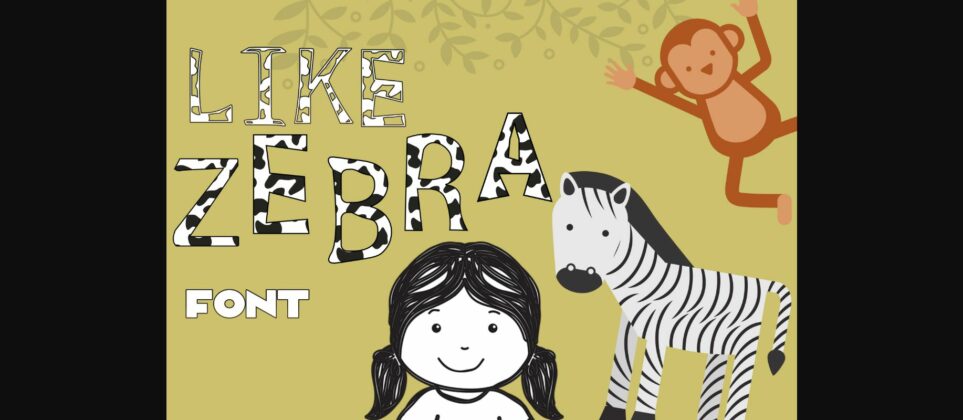 Like Zebra Font Poster 1