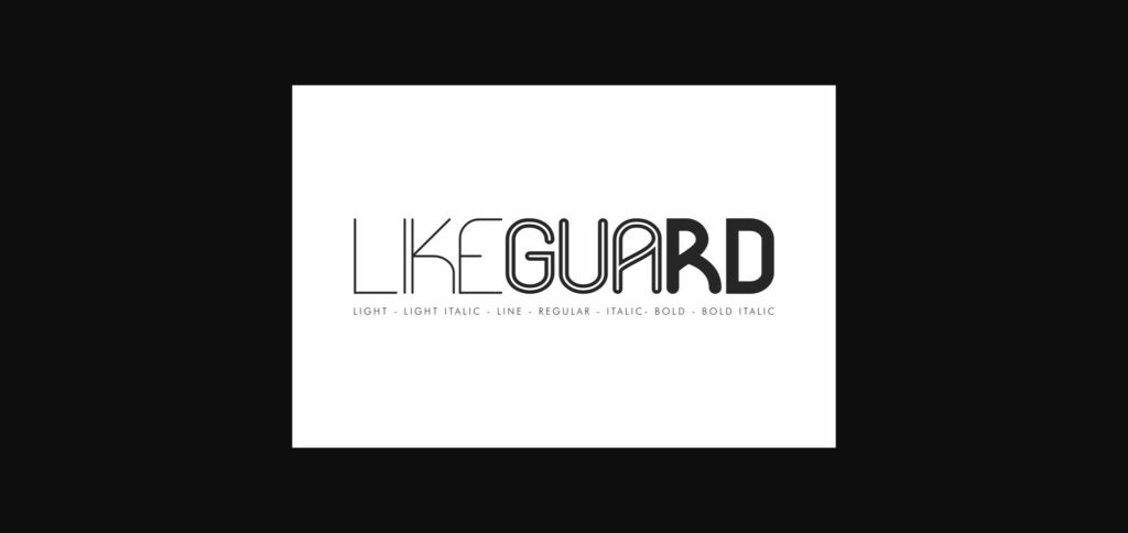 Likeguard Font Poster 3