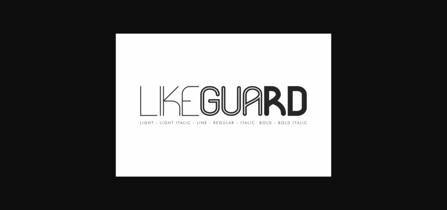 Likeguard Font Poster 3