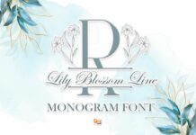 Lily Blossom Line Font Poster 1