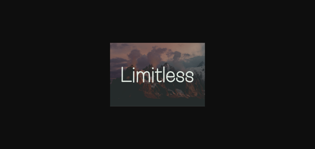 Limitless Font Poster 3