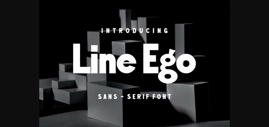 Line Ego Font Poster 3